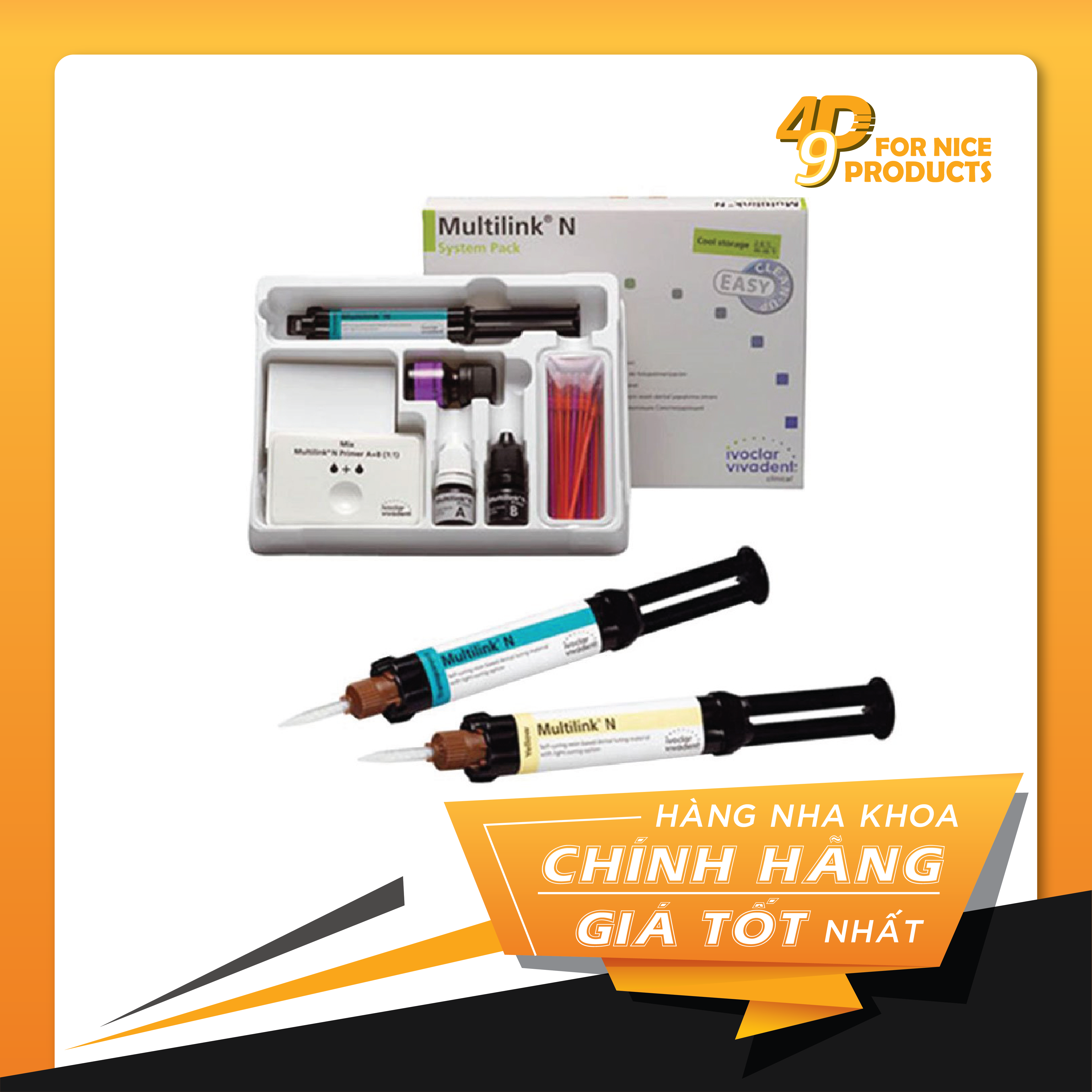 Xi măng gắn Resin cho cầu, mão sứ Multilink N - Ivoclar Vivadent