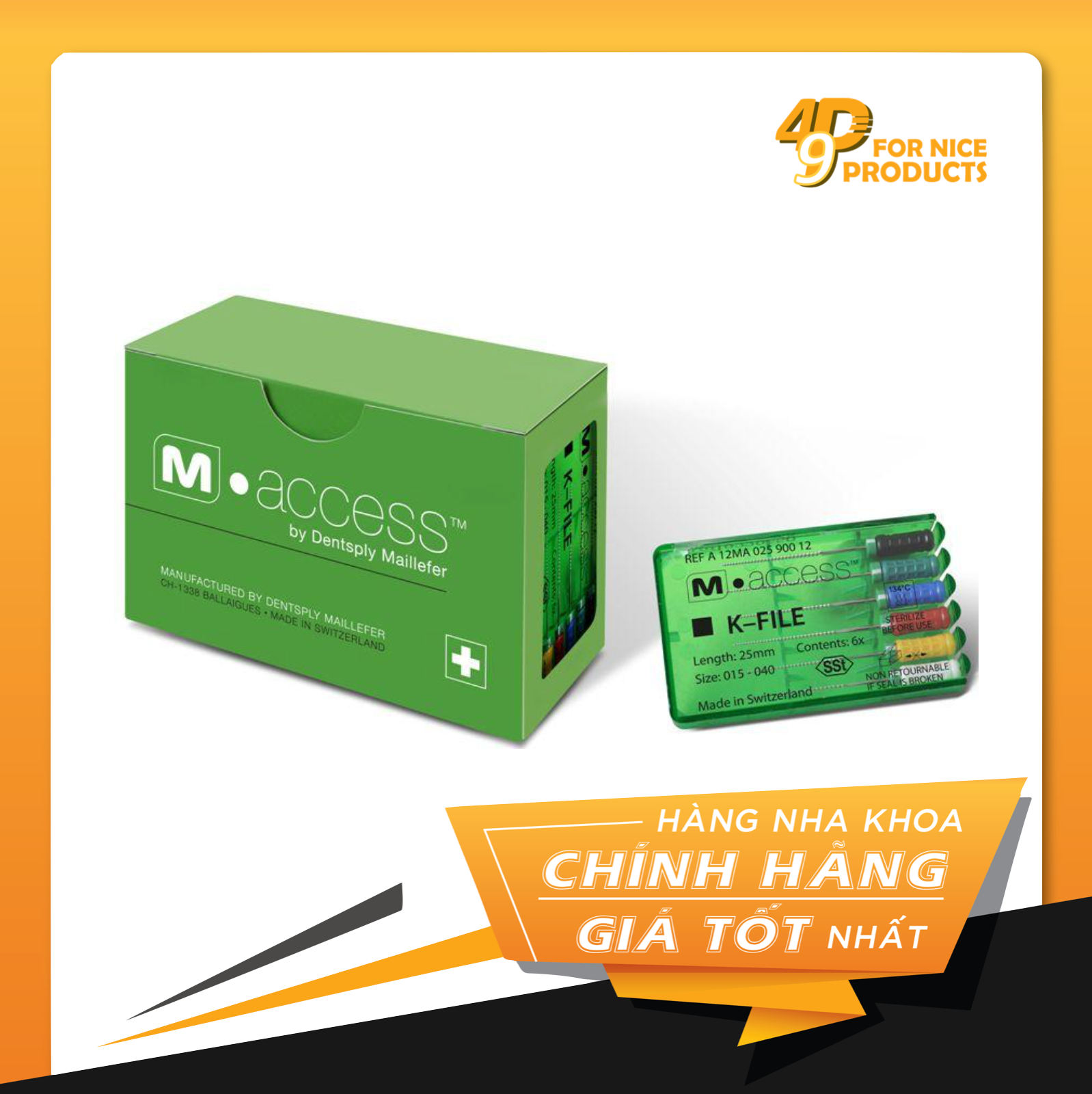 Trâm tay nội nha K-File M-Access - Dentsply Sirona
