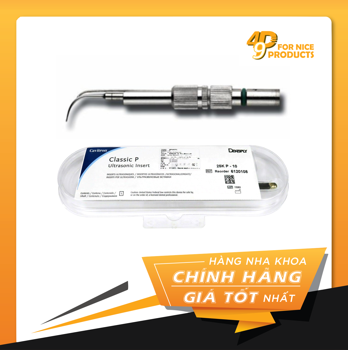 Đầu Lấy Cao Răng Trên Nướu 25K Bobcat Pro  - Dentsply Sirona