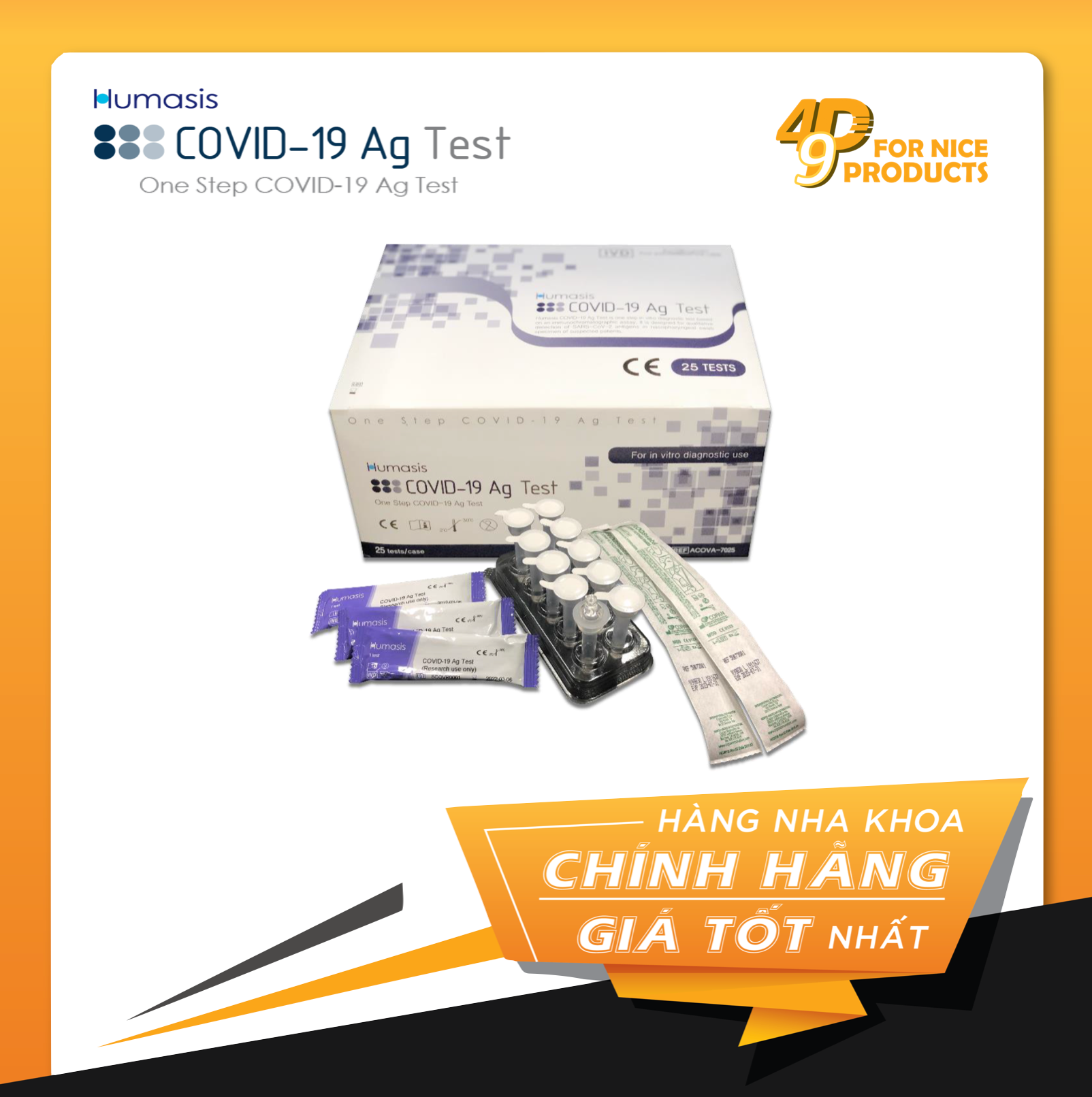 Bộ kit test nhanh COVID-19 Ag Test HUMASIS – Hàn Quốc