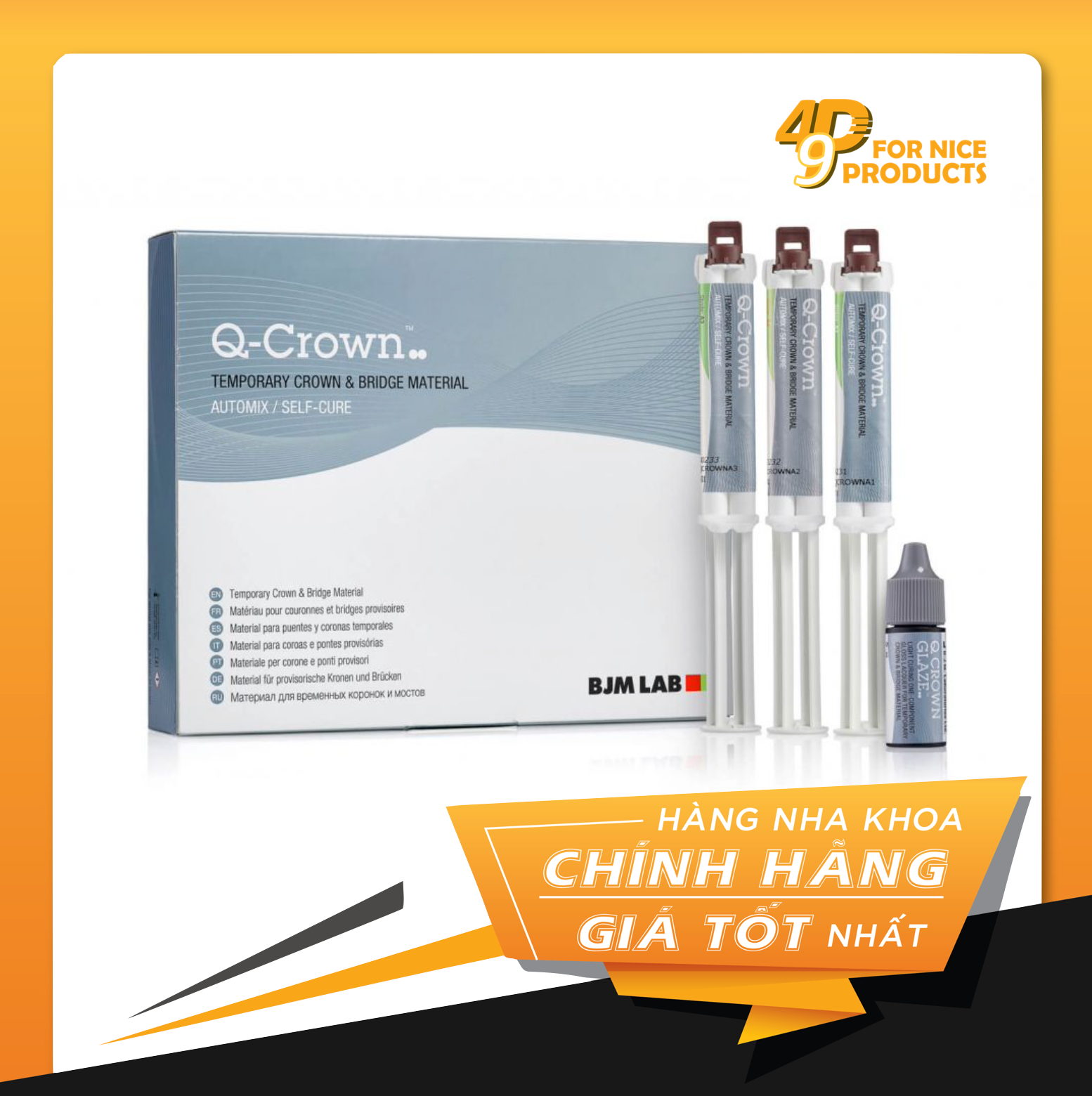 Vật Liệu Làm Cầu Và Mão Tạm Q-Crown Màu A3 - BJM Lab