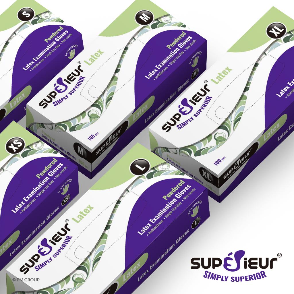 Găng tay y tế cao cấp LATEX có bột SUPERIEUR