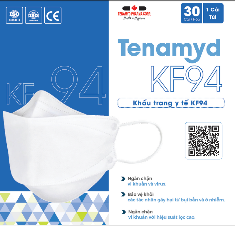 KHẨU TRANG KF94 TENAMYD - Loại cao cấp xuất khẩu