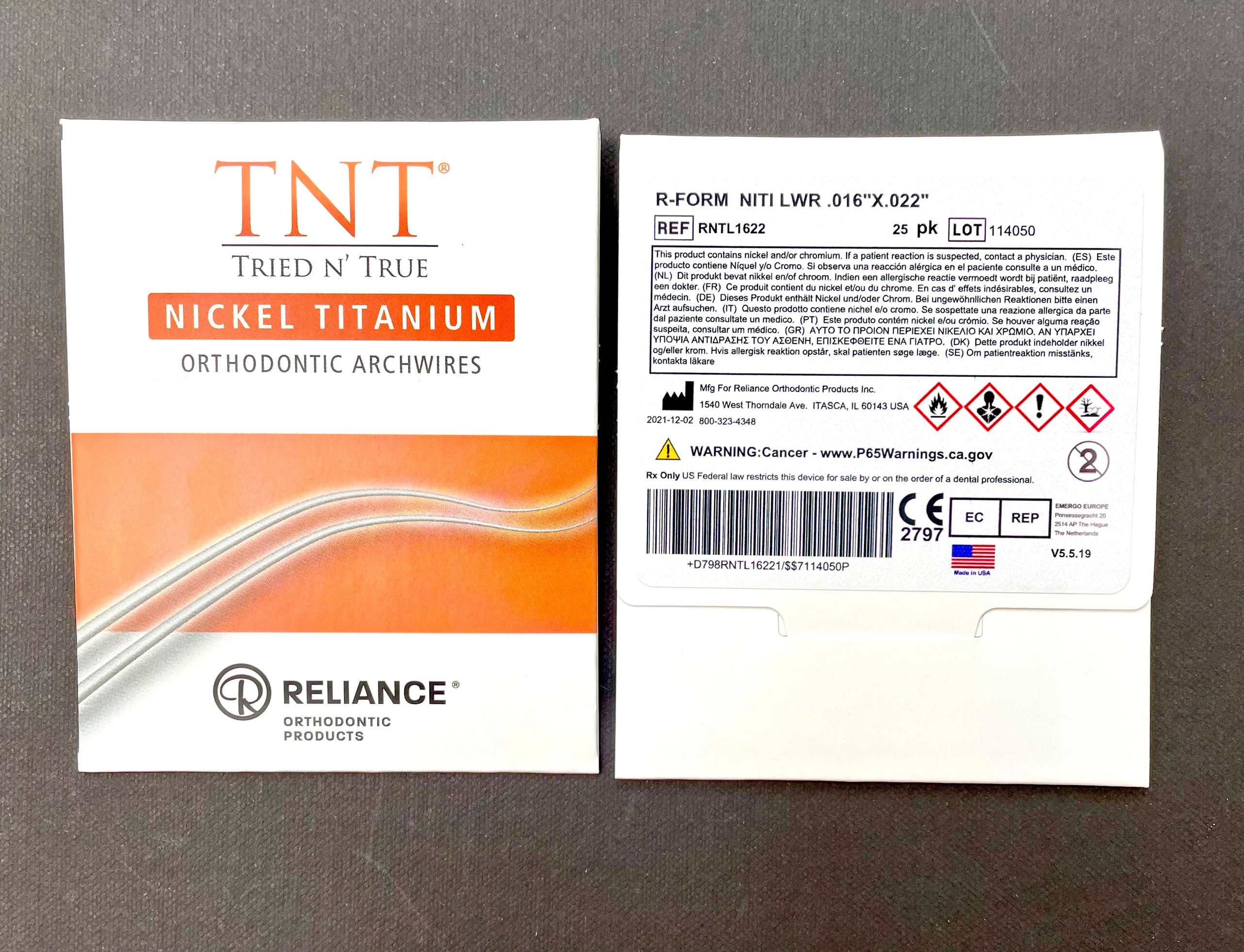 Dây Niti Nickel Titanium R-Form - Reliance